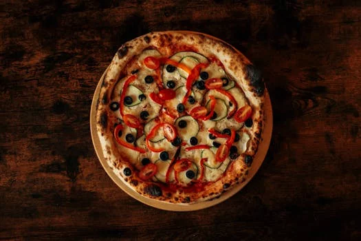 veggie pizza fresh vegetables colorful